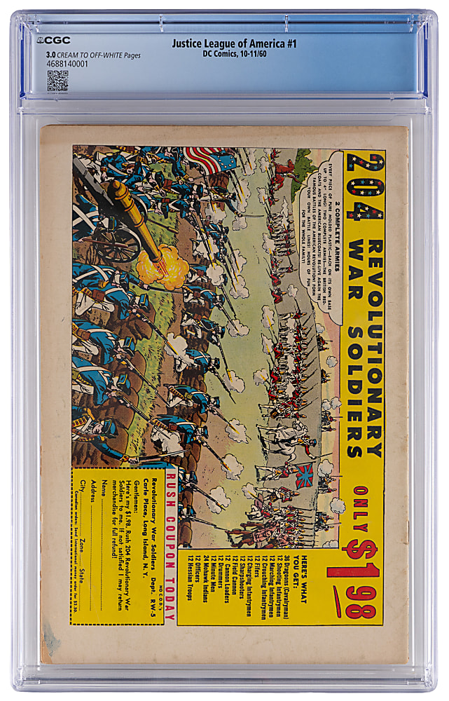 1960 DC Justice League of America #1 First Appearance of Despero - CGC 3.0