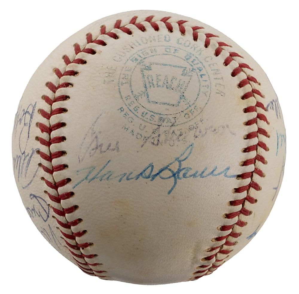 New York Yankees Legends Multi-Signed OAL/Cronin Baseball (15) with (4) Hall of Famers Including Mickey Mantle