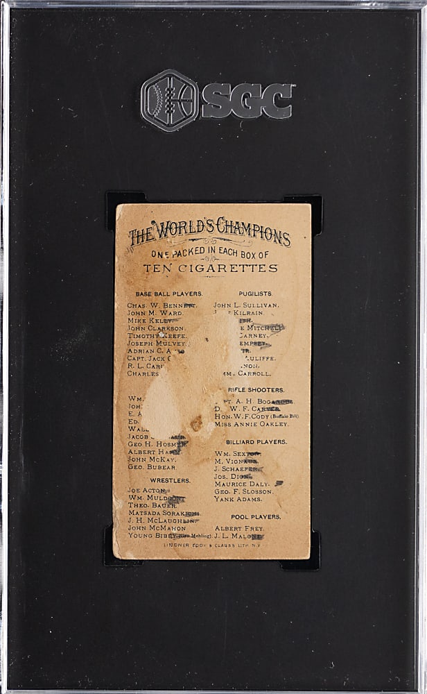 1887 Allen & Ginter N28 Charles Comiskey SGC POOR 1