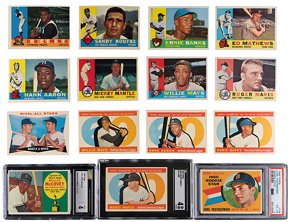 1960 Topps Complete Set (572) with (3) Graded Keys
