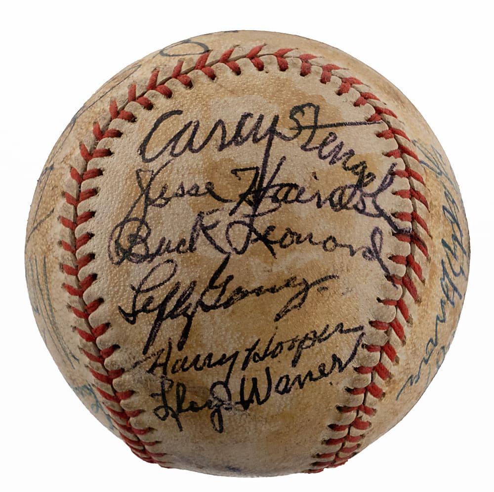 1972 Hall of Fame Induction Attendees Multi-Signed Baseball with (19) Signatures Including Stengel, Koufax & Hooper - Full JSA LOA