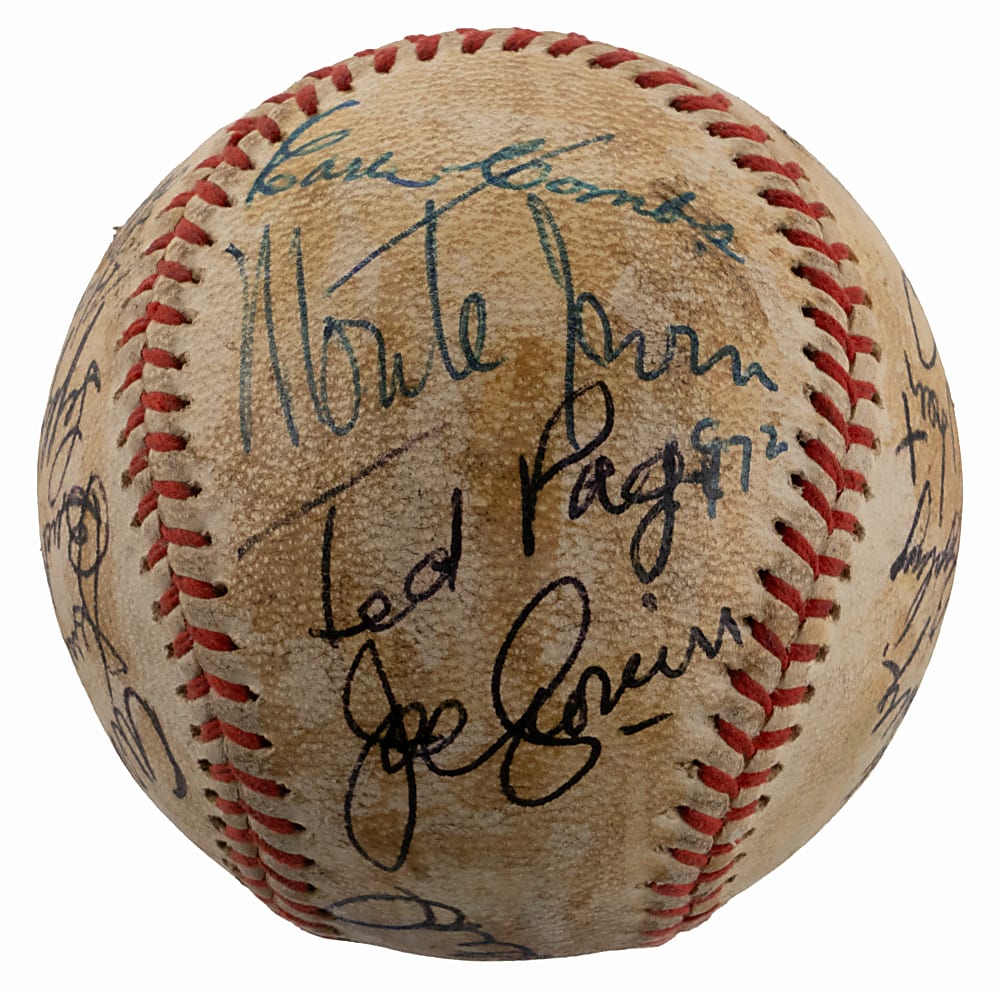 1972 Hall of Fame Induction Attendees Multi-Signed Baseball with (19) Signatures Including Stengel, Koufax & Hooper - Full JSA LOA