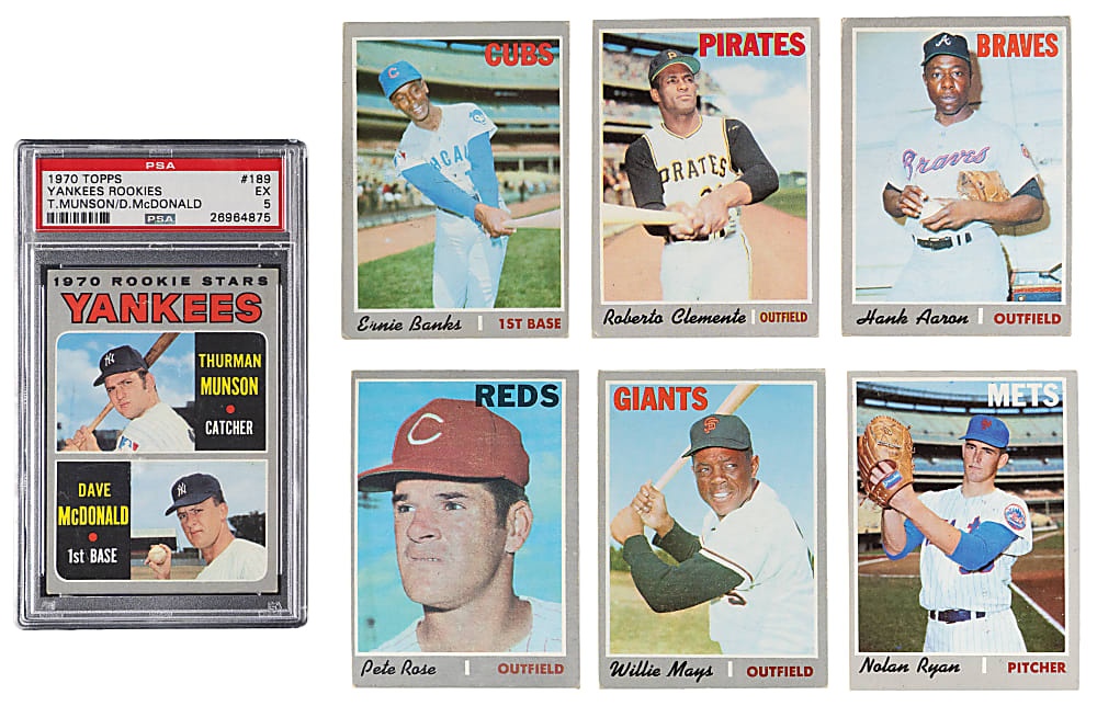 1970 Topps Complete Set (720) with (3) Graded Keys Plus (4) Checklist Variations & Wrapper