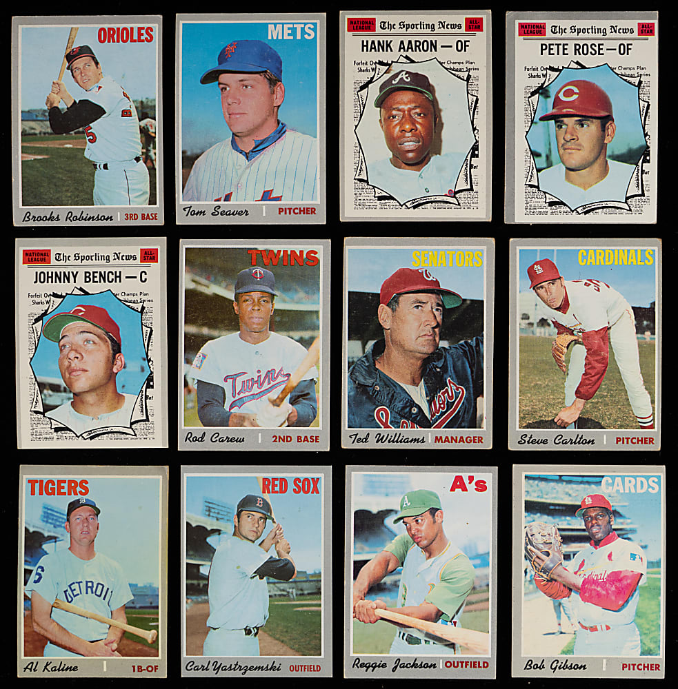 1970 Topps Complete Set (720) with (3) Graded Keys Plus (4) Checklist Variations & Wrapper