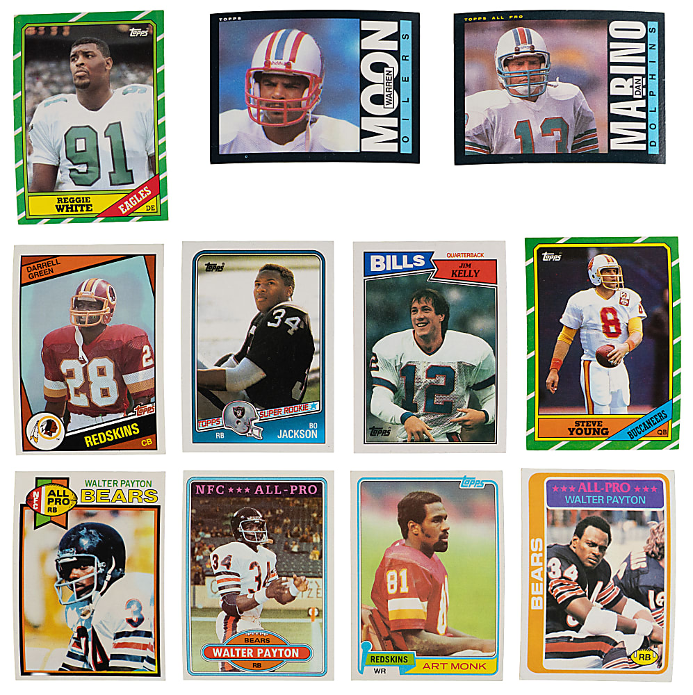 1978-1989 Topps Football Complete Sets (11) with 1981, 1984 & 1986 Including Several Hall of Fame Rookies