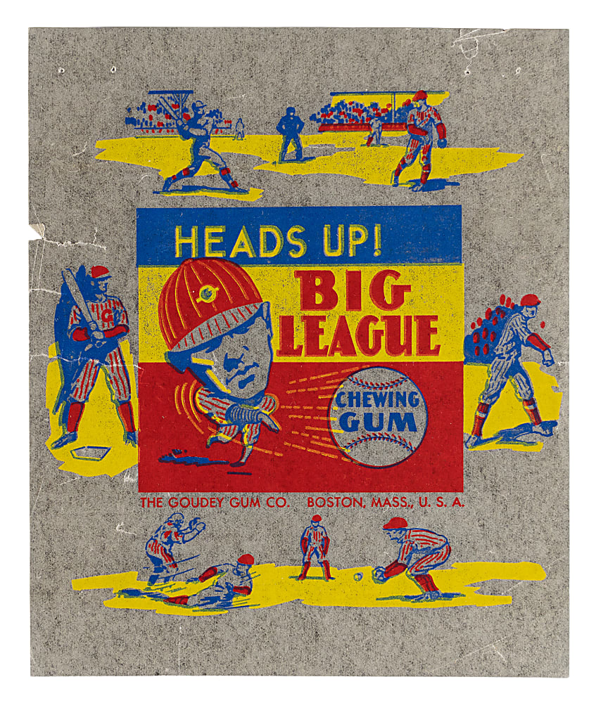 Scarce 1938 Goudey Heads Up Wrapper