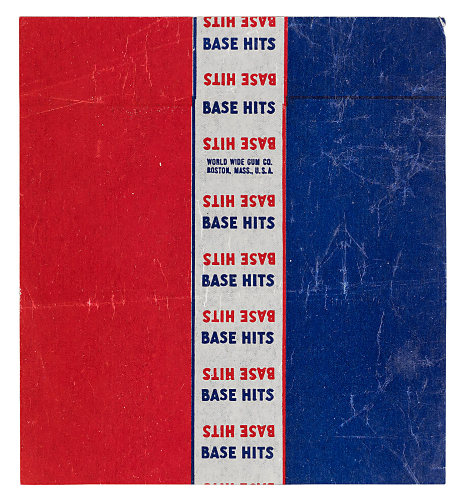 Incredibly Scarce 1930s World Wide Gum "Base Hits" Baseball Wrapper
