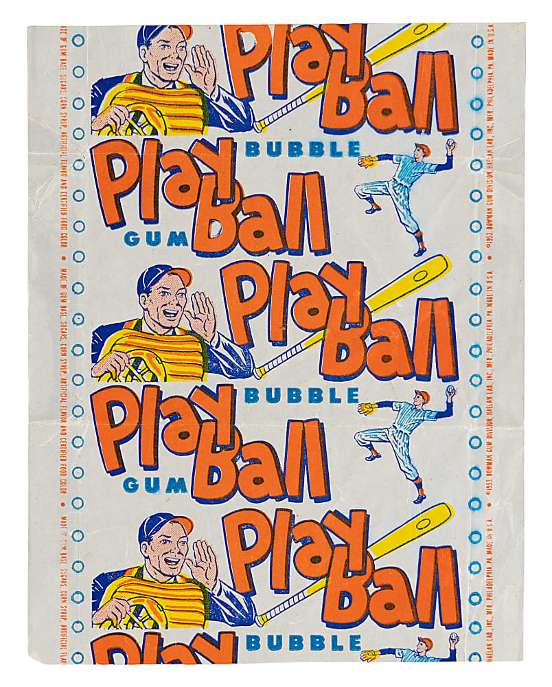 Scarce 1953 Bowman Black & White Wrapper