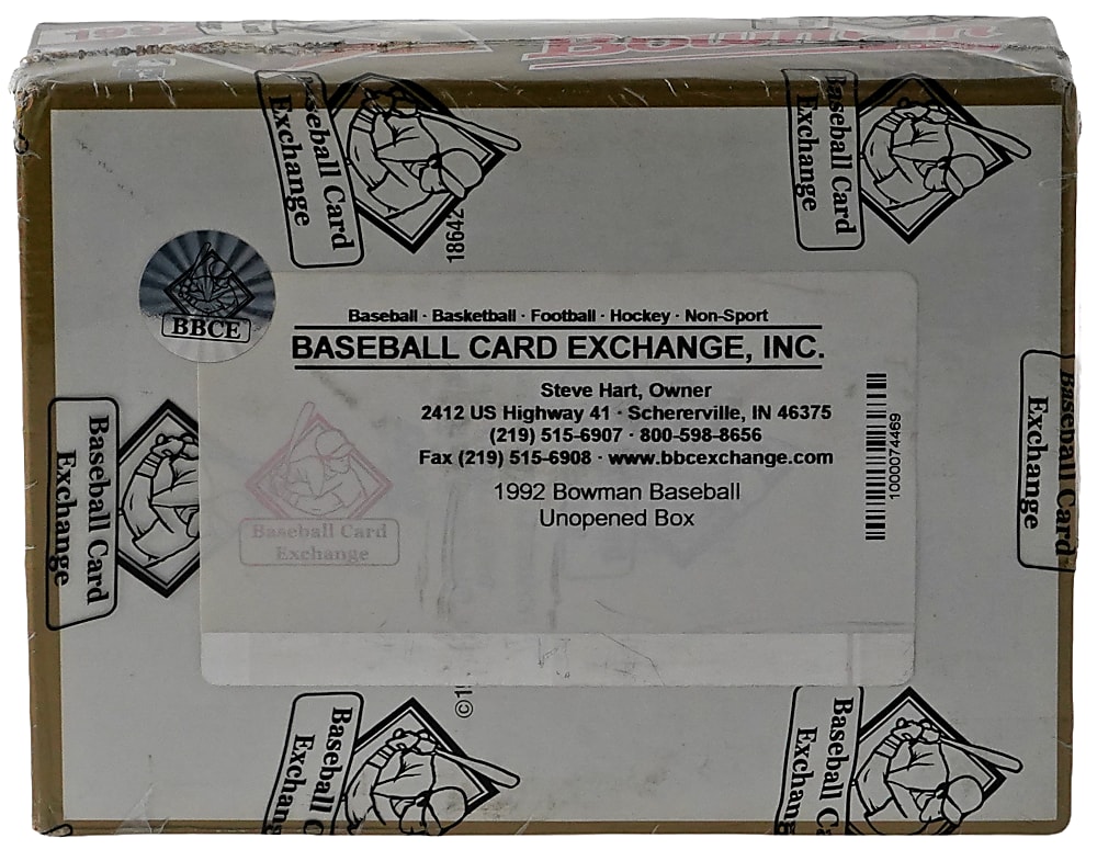 1992 Bowman Unopened Wax Box BBCE