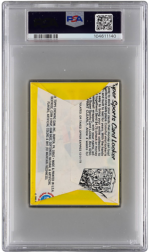 1978-1979 Topps Basketball Unopened Wax Pack PSA NM-MT 8