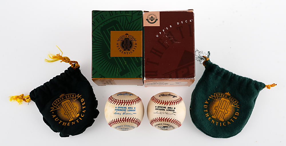 Hall of Famer Single-Signed Baseballs (2) with Tony Gwynn & Frank Robinson - Both with UDA COA/Box/Bag