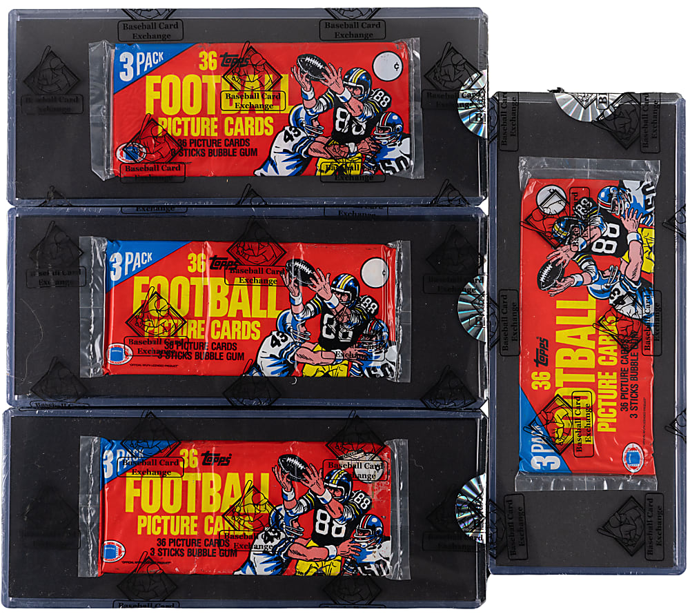 1982-1983 Topps Football Unopened Rack Pack Quartet - Each BBCE