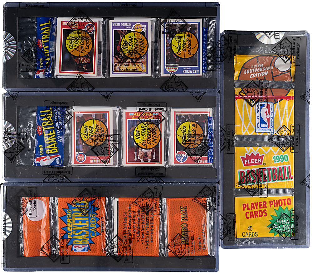 1989-1995 Fleer Basketball Unopened Rack Packs (6) - All BBCE with (3) Michael Jordan Showing