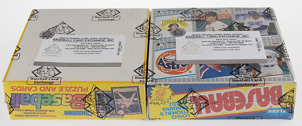 1989 Donruss & Fleer Unopened Cello Box Pair - Both BBCE