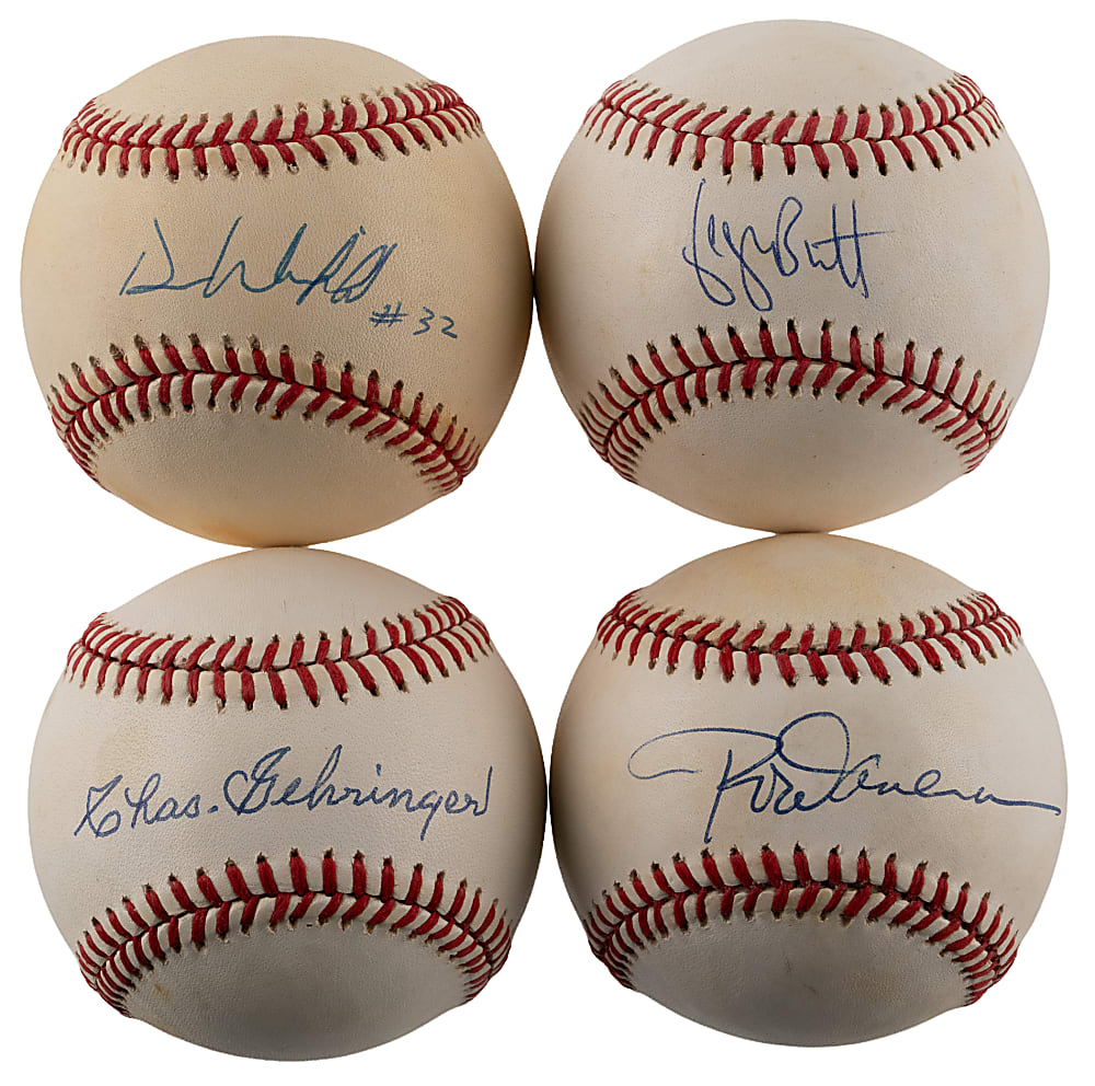 Hall of Famer Single-Signed Baseball Collection (12) with (3) Inscribed