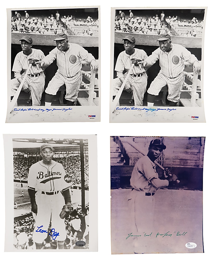 Negro League Legends Signed Collection (8) with Bell, Dandridge, Day, Leonard & O'Neil