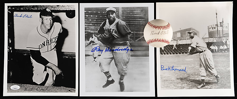 Negro League Legends Signed Collection (8) with Bell, Dandridge, Day, Leonard & O'Neil