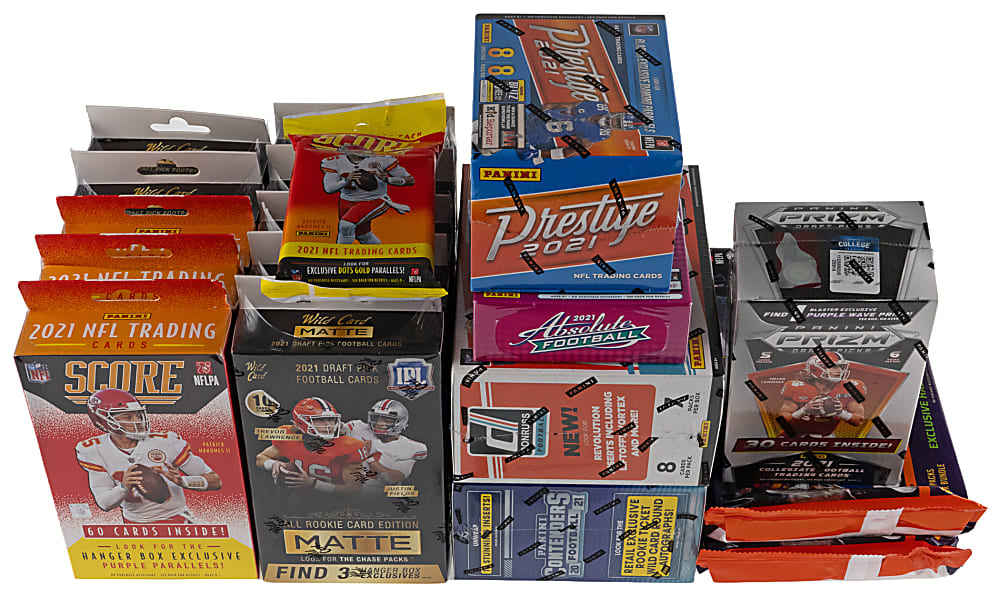 2021-2024 Football Unopened Retail Collection (18) with Blasters, Hangers & Megas