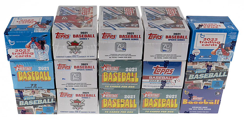 2021-2023 Topps Baseball Product Unopened Retail Collection (15) with Blasters & Vending