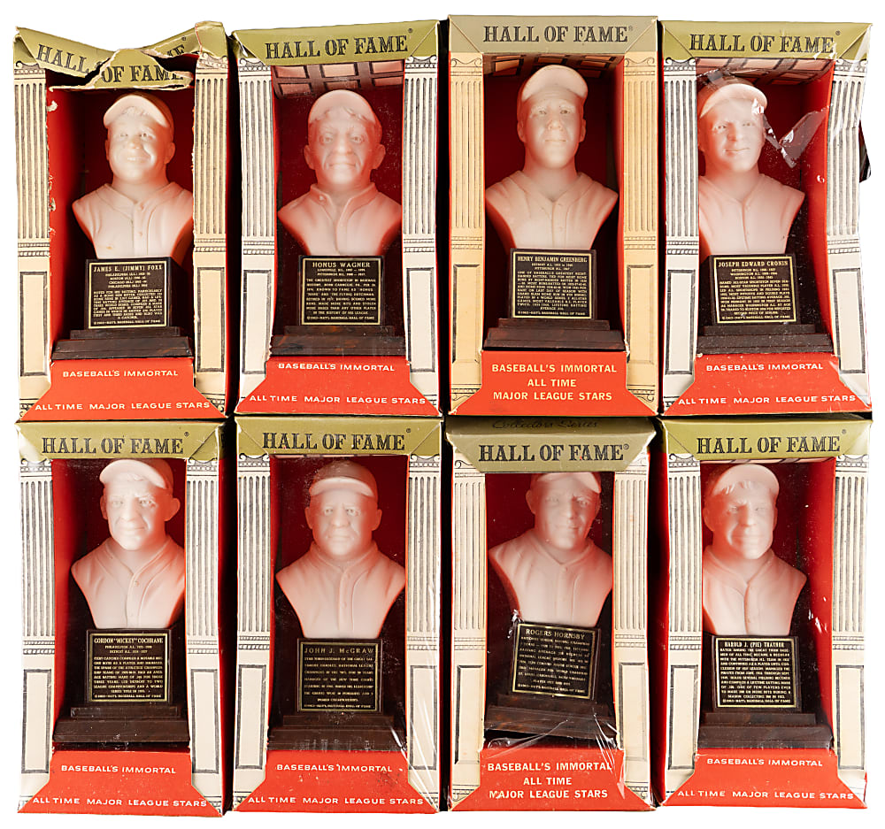 1963 Baseball's Immortal All-Time Major League Stars Hall of Fame Busts Near Complete Set (19/20) with (8) in Original Boxes
