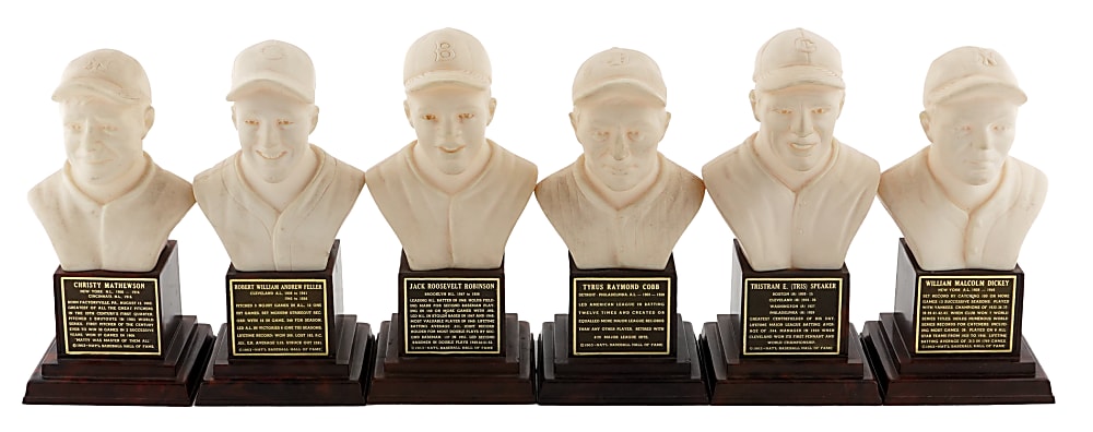 1963 Baseball's Immortal All-Time Major League Stars Hall of Fame Busts Near Complete Set (19/20) with (8) in Original Boxes