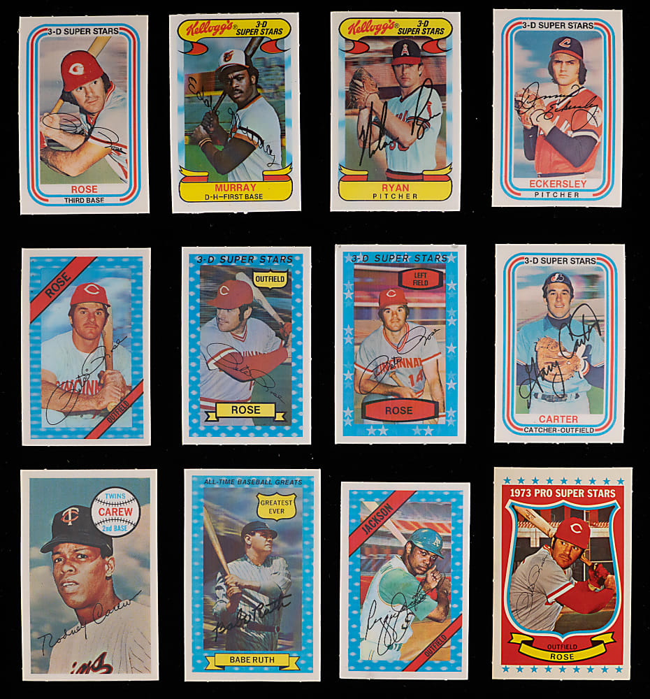 1970-1982 Kellogg's Collection (697) Total Cards with (12) Complete Sets