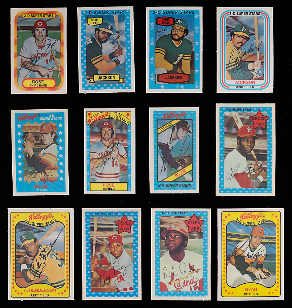 1970-1982 Kellogg's Collection (697) Total Cards with (12) Complete Sets