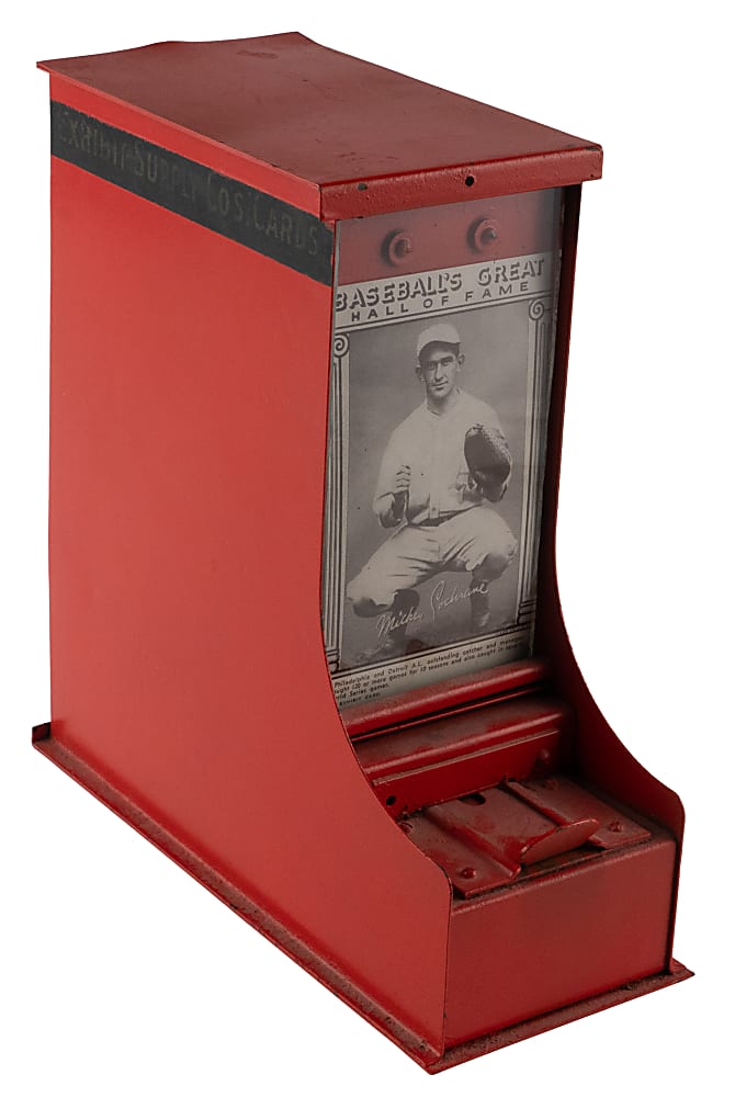 1940s Exhibit Supply Co. Penny Card Vending Machine