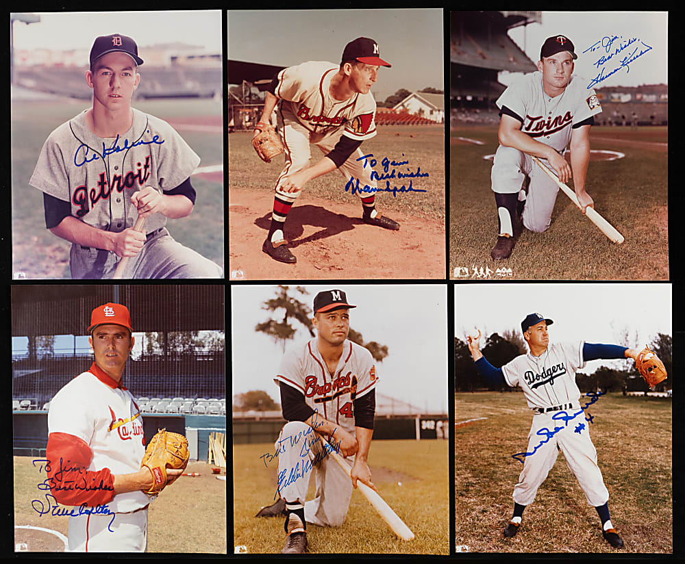 Hall of Famer/Star Signed 8x10 Photographs (11) Including Mickey Mantle with "No. 7" Inscription