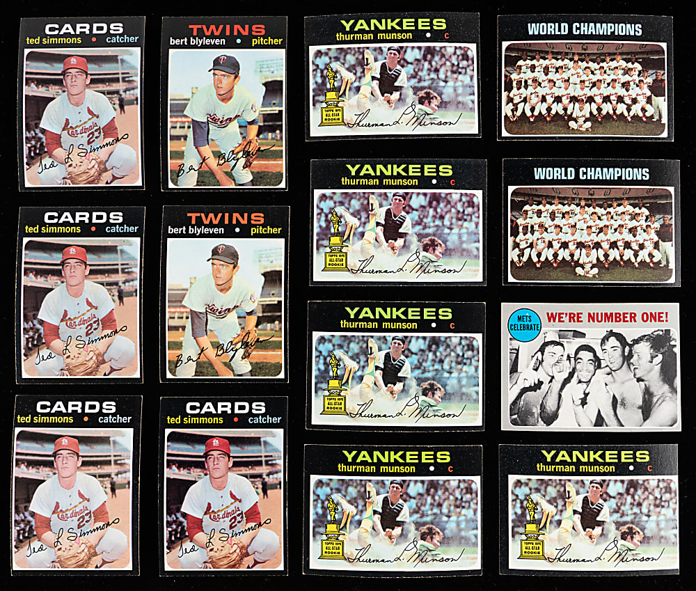 1970 & 1971 Topps Singles Collection (750+) with (60+) Hall of Famers & 1970 Starter Set