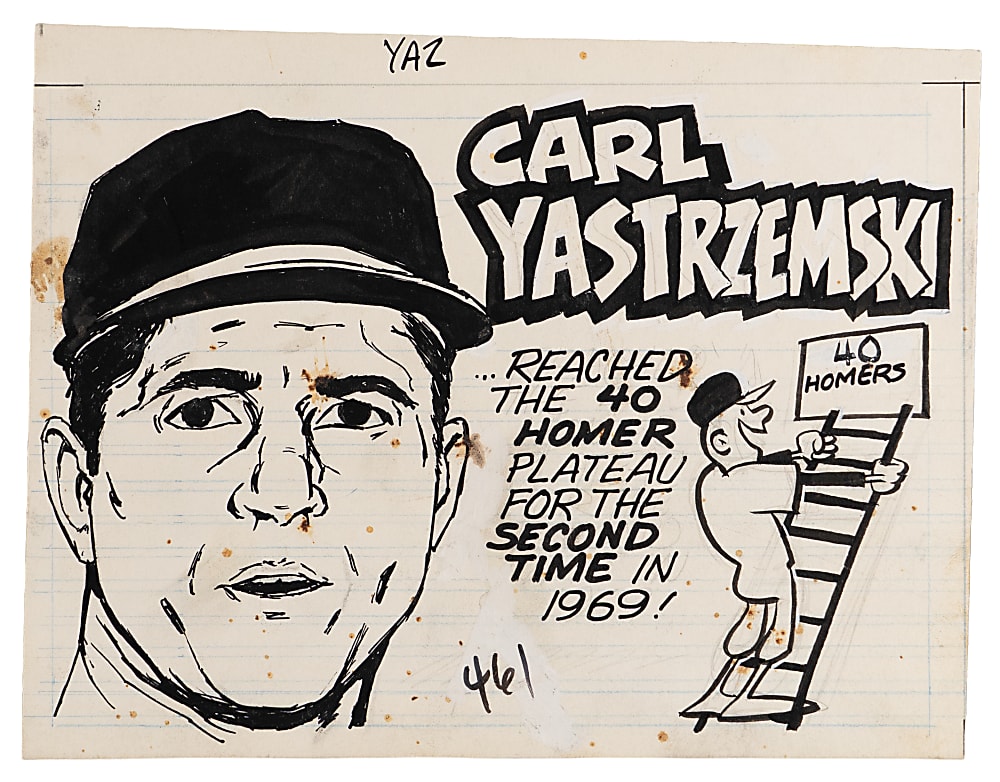 1970 Topps #461 Carl Yastrzemski All-Star Original Artwork