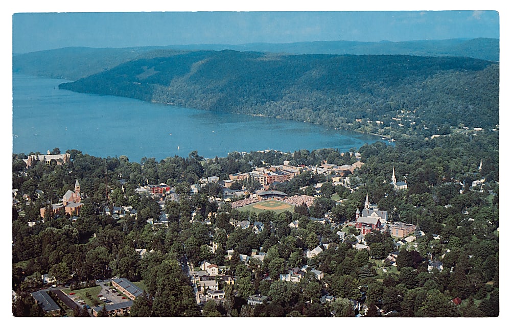 Oversized Cooperstown Postcard Signed by (22) with Ted Williams, Jean Yawkey & Bart Giamatti