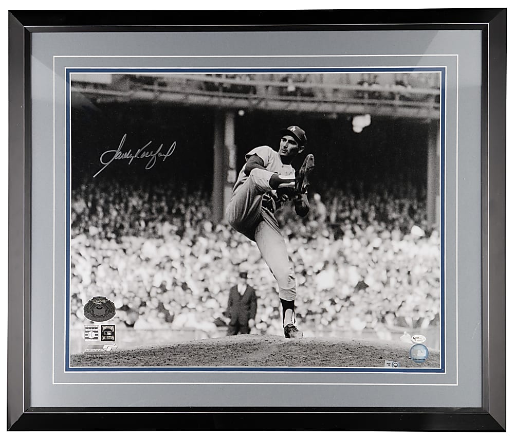 Sandy Koufax Boldly Signed 16x20 Framed Photograph with MLB Hologram