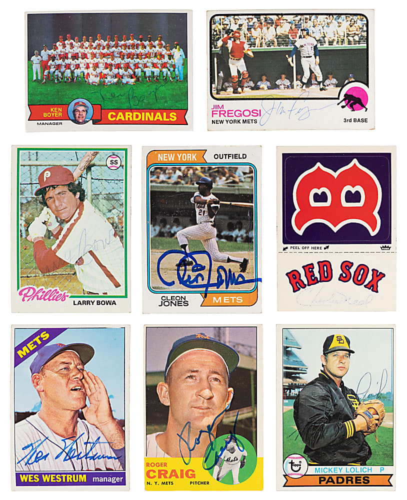 1962-1979 New York Mets Signed Cards (143) with 1969 Topps #480 Tom Seaver