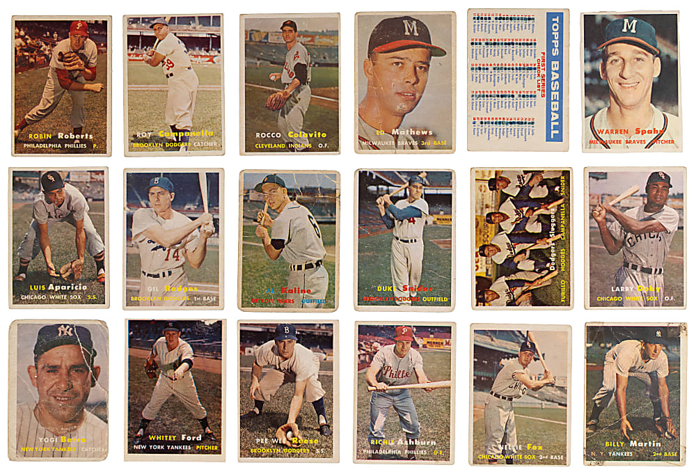 1957 Topps Near Complete Set (404/407) Plus Checklist