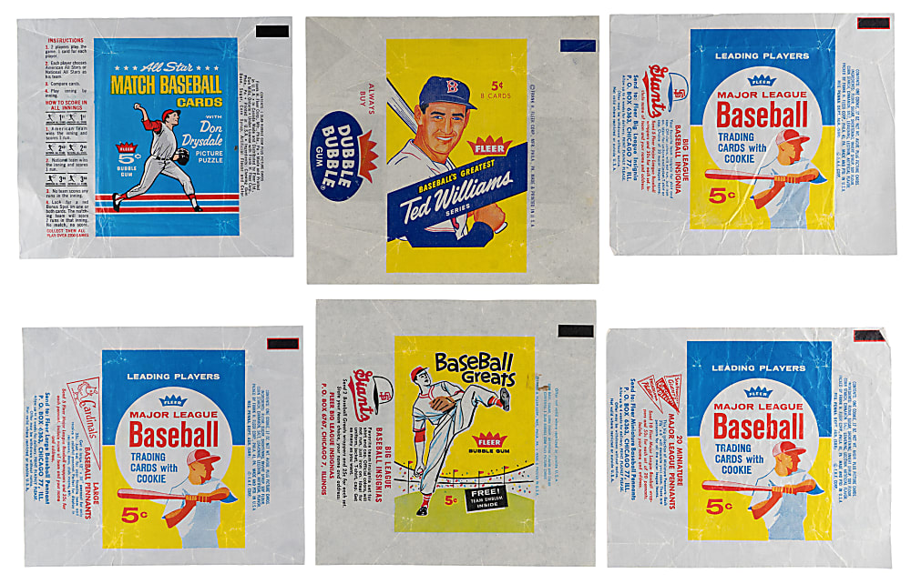 1959-1984 Baseball Wrapper Collection (41) with 1959-1963 Fleer Run
