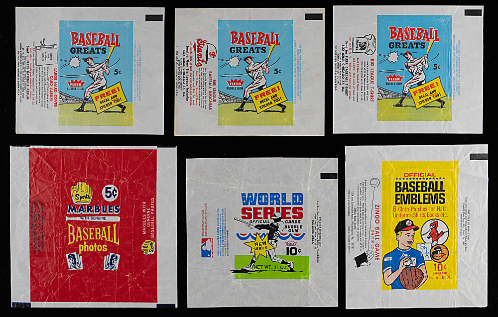 1959-1984 Baseball Wrapper Collection (41) with 1959-1963 Fleer Run