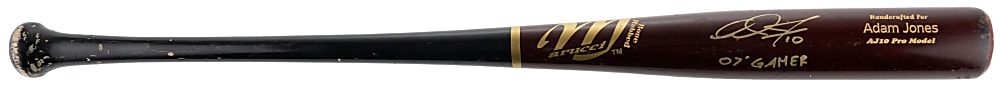 2007 Adam Jones Signed Seattle Mariners Game-Used Bat with “07 Gamer” Inscription - PSA/DNA COA