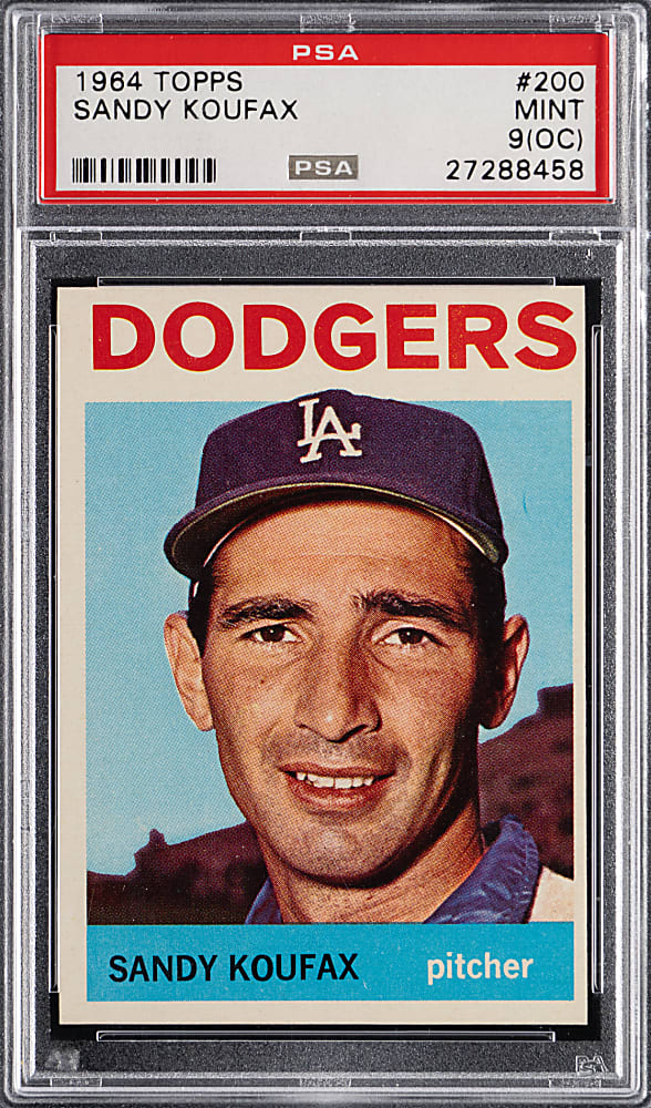 1964 Topps #200 Sandy Koufax PSA MINT 9 (oc)