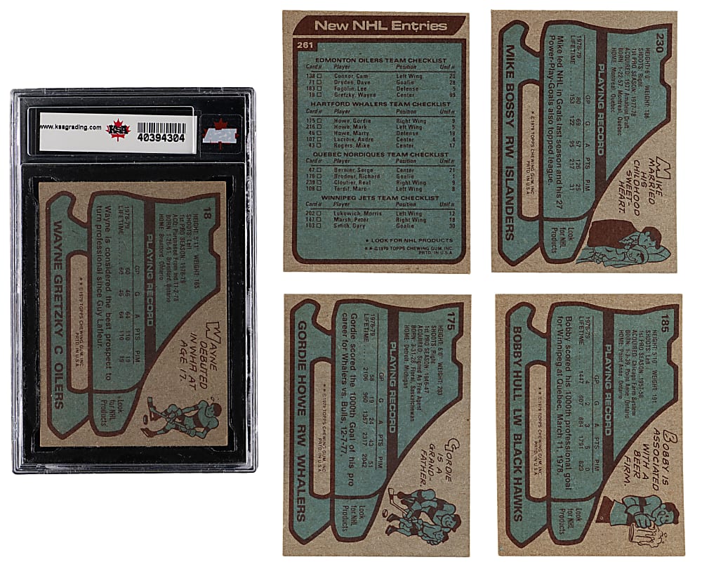 1979-1980 Topps Hockey Complete Set (264) with #18 Wayne Gretzky Rookie KSA EX 5