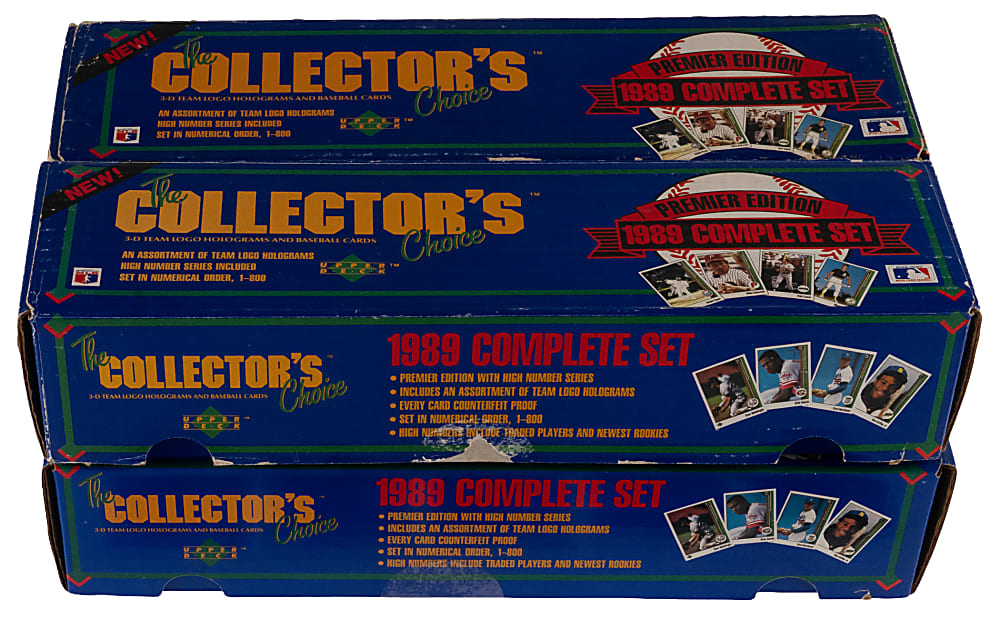 1989 Upper Deck Complete Sets (5) with Clean #1 Ken Griffey Jr. Rookies