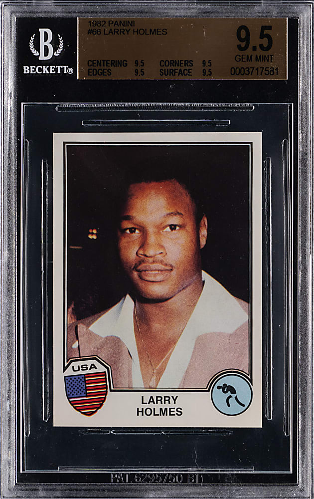 1982 Panini Sport Superstars #66 Larry Holmes Rookie BGS GEM MINT 9.5