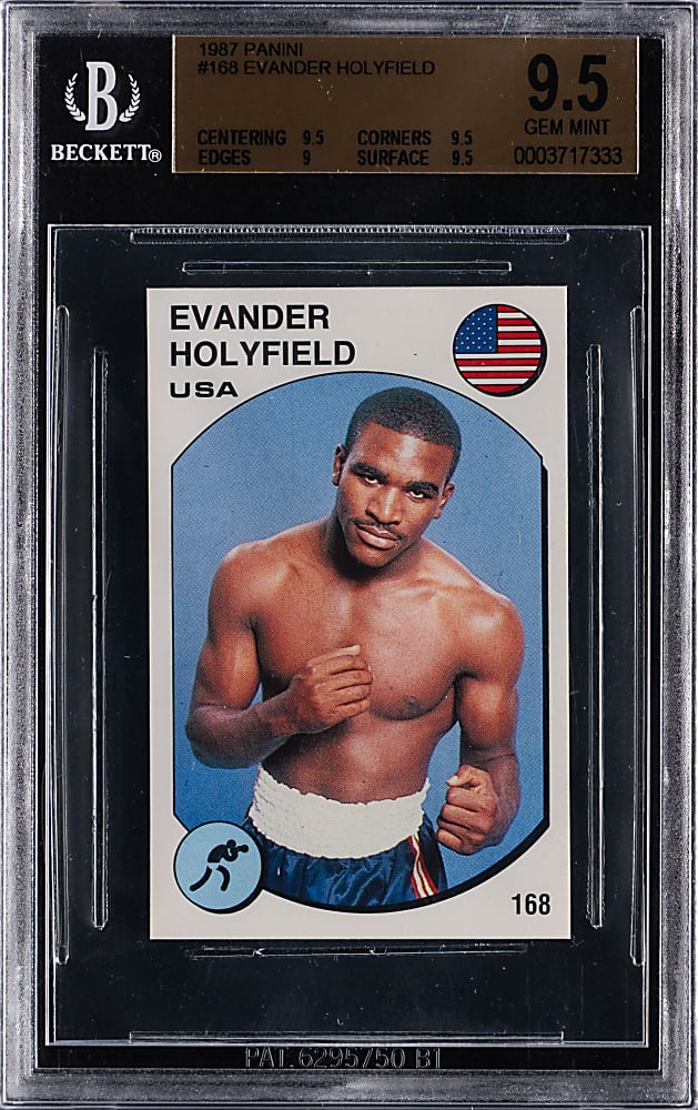 1987 Panini Supersport #168 Evander Holyfield Rookie BGS GEM MINT 9.5