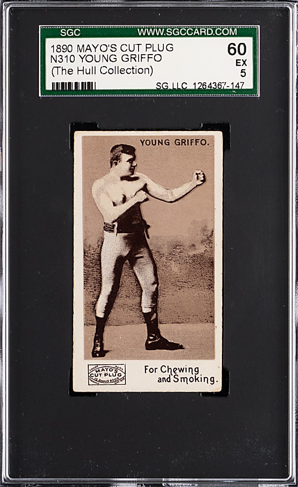 1890 Mayo's Cut Plug N130 Young Griffo (Hull Collection) SGC EX 5