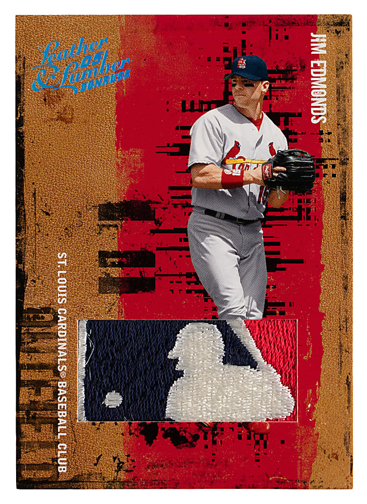 2005 Donruss Leather & Lumber #64 Jim Edmonds MLB Logoman Patch #2/3