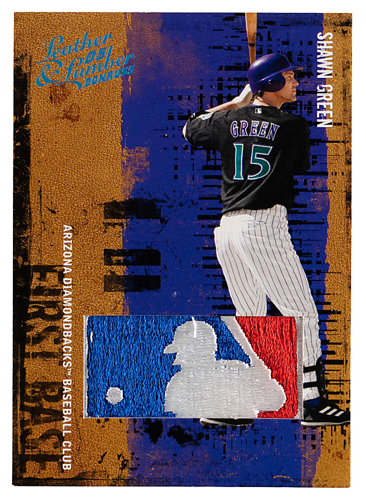 2005 Donruss Leather & Lumber #124 Shawn Green MLB Logoman Patch #3/3