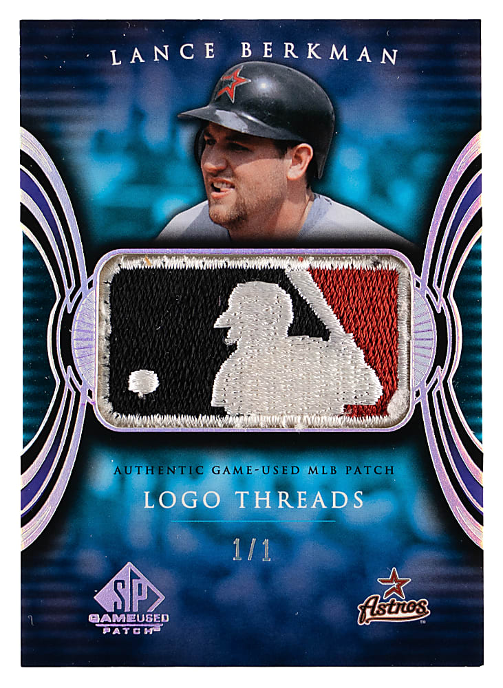 2004 SP Game Used Patch #LB Lance Berkman MLB Logoman Patch #1/1