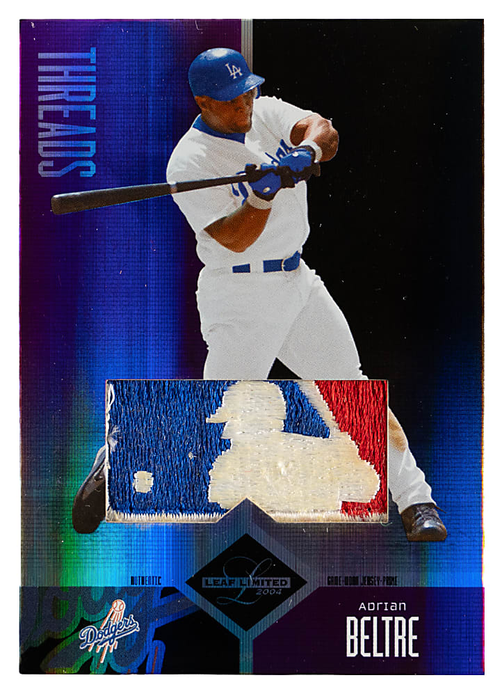 2004 Leaf Limited Threads #2 Adrian Beltre MLB Logoman Patch #1/1