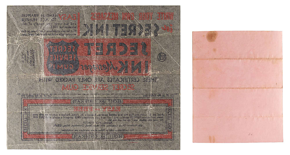 1935 R125 National Chicle Secret Service Flashes Wax Pack Wrapper Plus Flash Strip