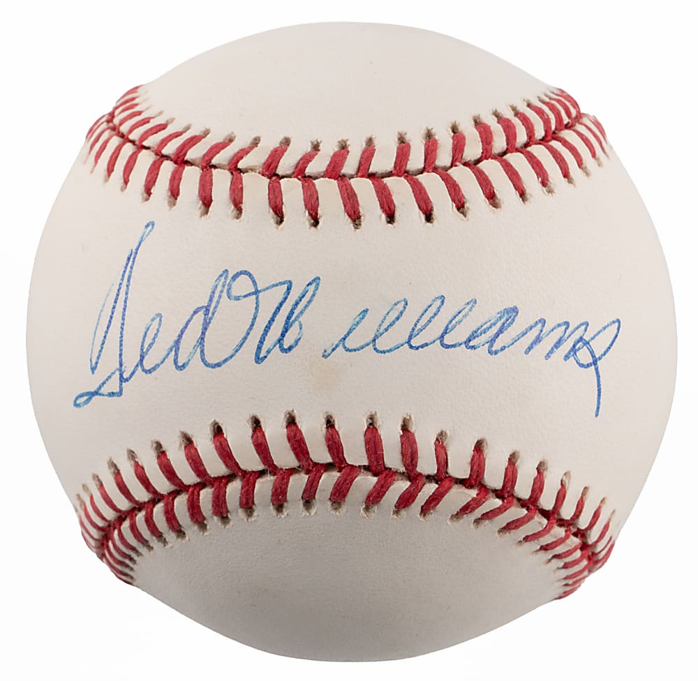 Ted Williams Single-Signed OAL/Brown Baseball with Full JSA LOA